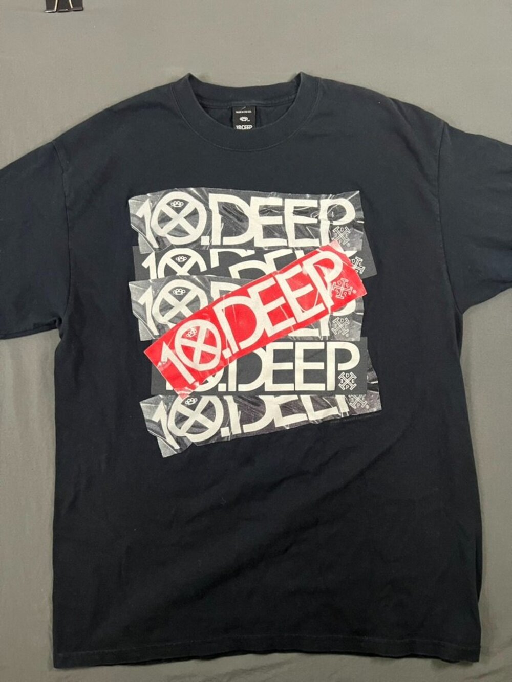 Y2k 10 X Deep Tshirt Men’s Large Made In USA Skateboarding Skater Surf Street